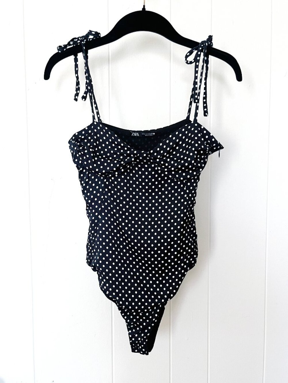 ZARA Black/White polka dots. One piece swimsuit